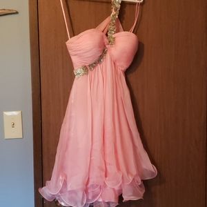 Flowy over the shoulder dress